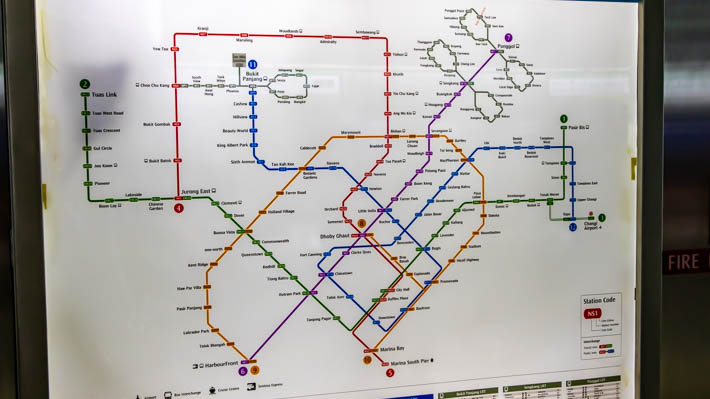 シンガポールの路線図